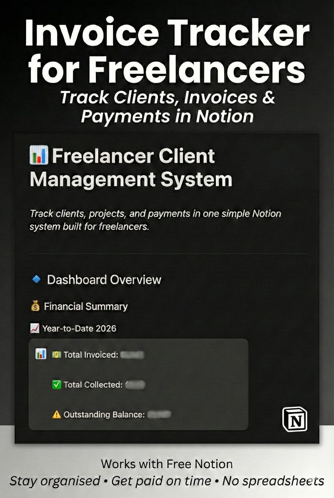 Task Force Invoice Invoice Tracker & Freelance CRM | Notion Second Brain, Task Manager ...