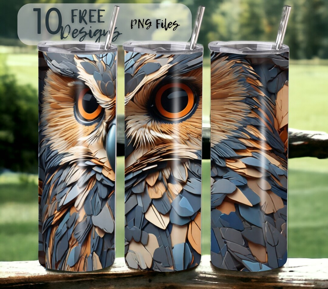 Owl 20 Oz Skinny Tumbler Sublimation Design - PNG Instant - DIGITAL ...