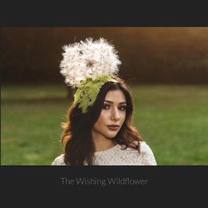 THE WISHING WILDFLOWER floral fascinator fabrication - for photoshoots, bridal, flower girl, maternity, prom, gala, derby, & festival events
