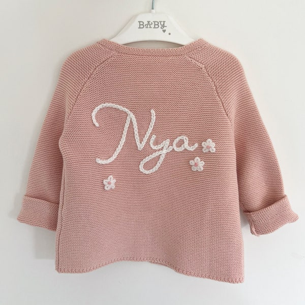 Personalised Knitted Baby Cardigans