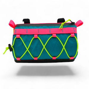 Sacoche de guidon 3,4 L|Torba na kierownicę| Emballage de vélo | sacoches| vélo | multicolor | lata 90 | millésime | fait main | Pasek na ramię