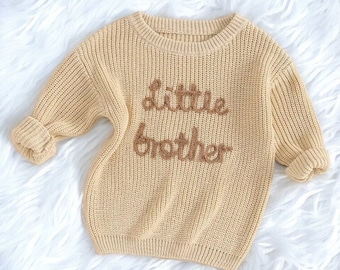 Little Brother Baby Jumper- Baby Boy Jumper, Baby Boy Sweater, Little Brother Jumper, Little Brother Clothes, Little Brother Sweater