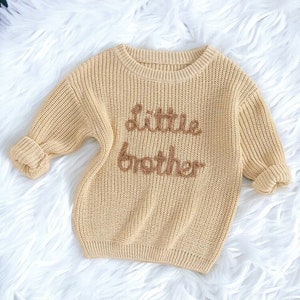 Little Brother Baby Jumper Baby Boy Jumper, Baby Boy Sweater, Little Brother Jumper, Little Brother Clothes, Little Brother Sweater zdjęcie 1