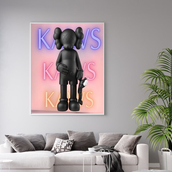 Kaws Hypebeast Toys Poster Printable KAWS Graffiti Poster Hypebeast Figure Poster Decorative Hypebeast Art Kaws Wall Art Digital Download