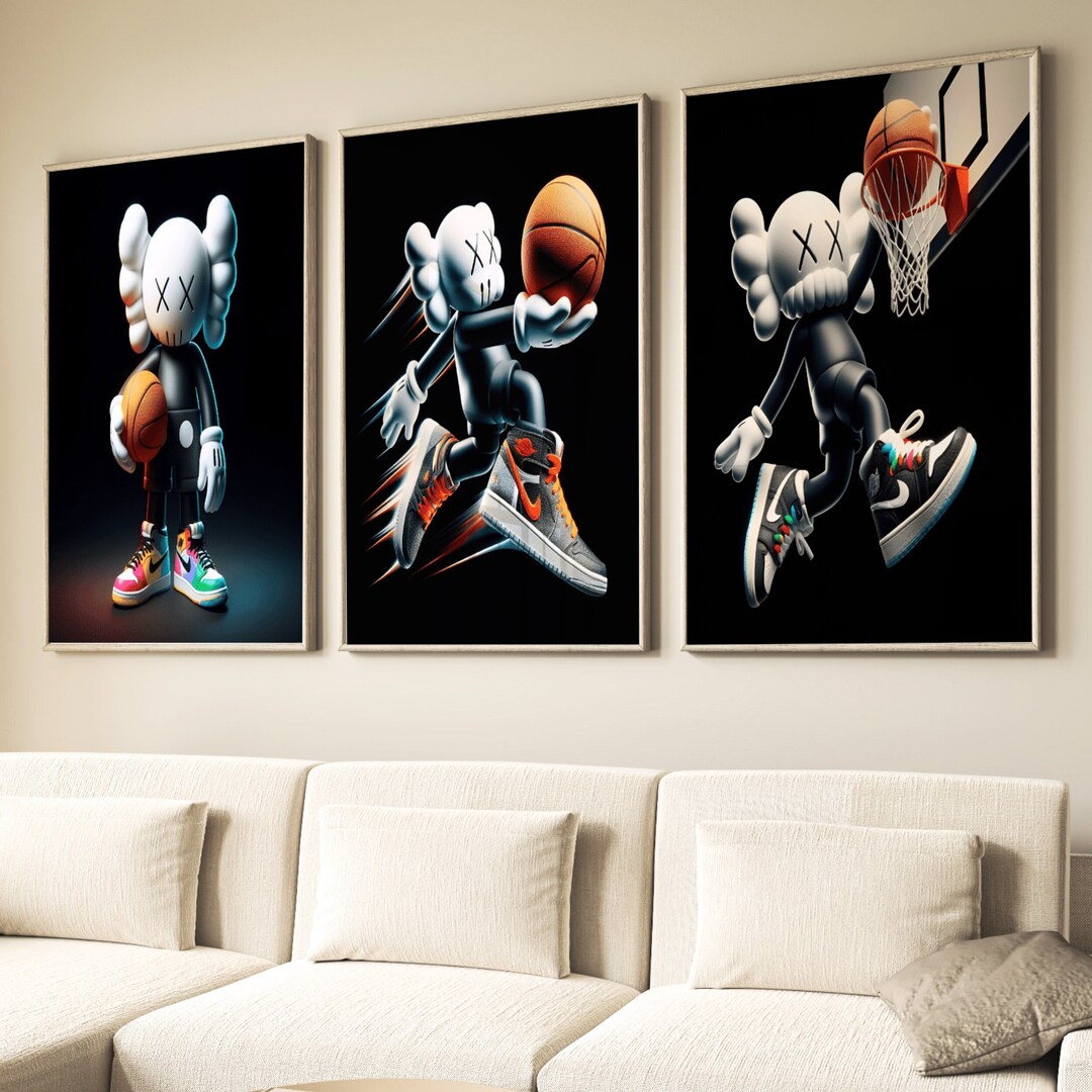 Hypebeast Toys Poster,set of 3,printable KAWS Graffiti Poster,hypebeast ...