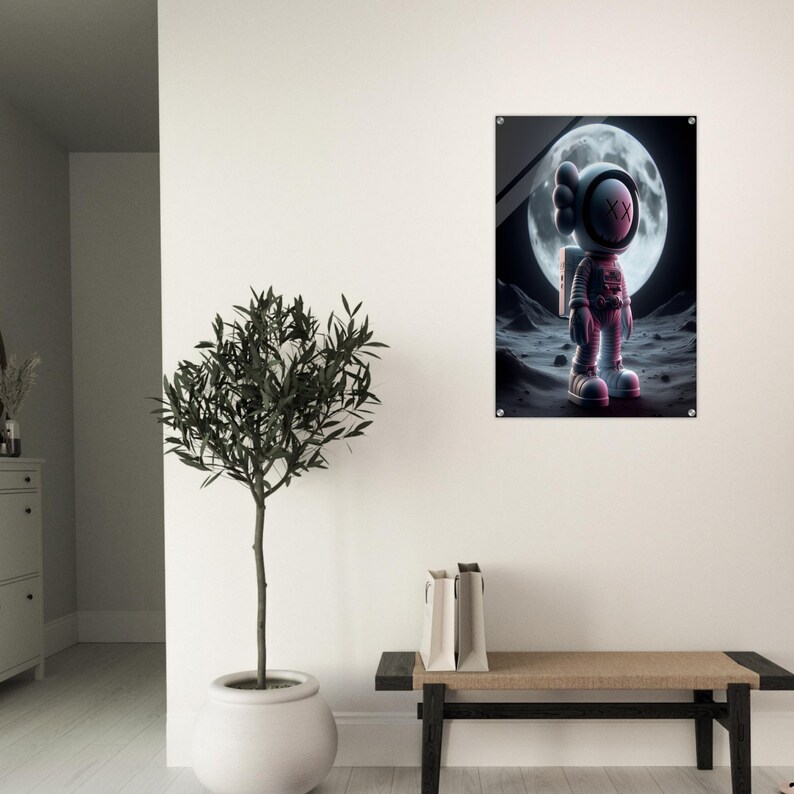 Acrylic Wall Art Kaws Framed Poster Kaws Wall Art Hypebeast Toys Poster