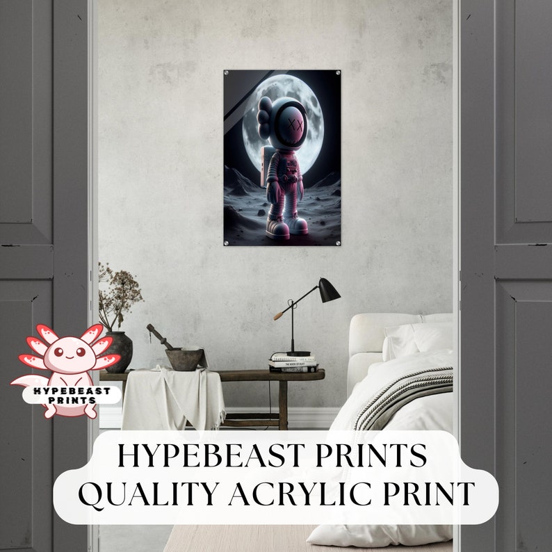 Acrylic Wall Art Kaws Framed Poster Kaws Wall Art Hypebeast Toys Poster