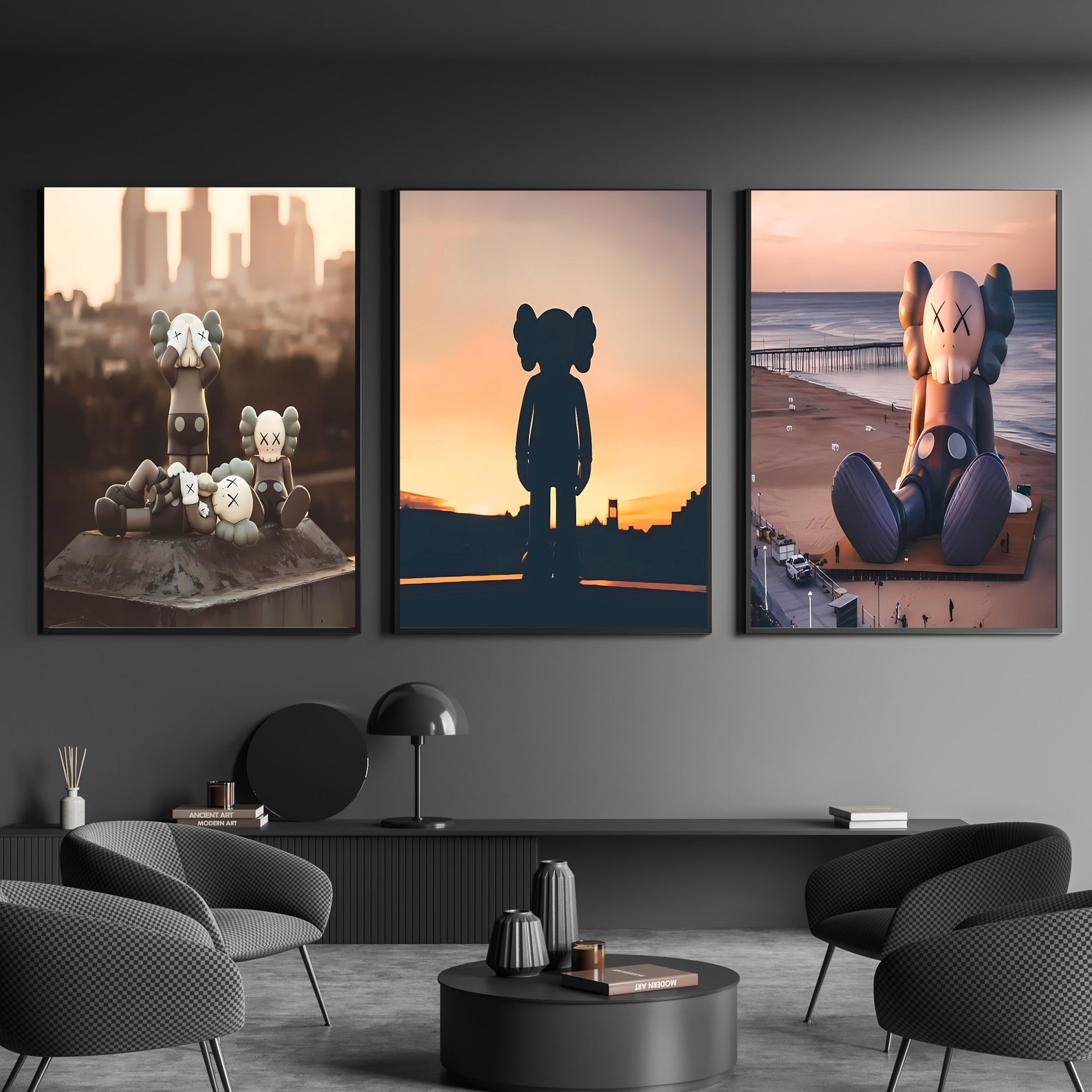 Hypebeast Toys Poster, Set of 3, Printable Kaws Graffiti Poster, Kaws ...