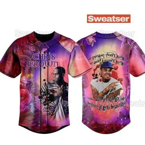 Chris Brown So Please Dont Judge Me And I Wont Judge Baseball Jersey, Chris Brown 2024 Baseball Shirt