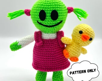 Mona from Nanalan Crochet digital PATTERN PDF, Amigurumi doll plushie,