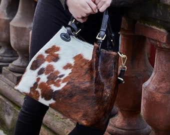 Cowhide Tote Bag / Cowhide Leather Bag / Cowhide Crossbody Bag / Cow Bag / Cowhide Pony Hair Bag / Cowhide Leather Tote / Cow Shoulder Bag