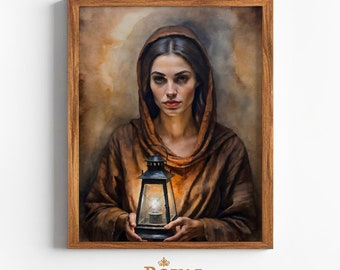 Printable Wall Art "Ana Maria" Oil Painting Style Portrait Digital Artwork | Exclusive Vintage Style Digital Print | Royal Resonance