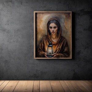 Printable Wall Art Ana Maria Oil Painting Style Portrait Digital Artwork Exclusive Vintage Style Digital Print Royal Resonance zdjęcie 3