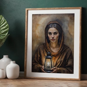 Printable Wall Art Ana Maria Oil Painting Style Portrait Digital Artwork Exclusive Vintage Style Digital Print Royal Resonance zdjęcie 6