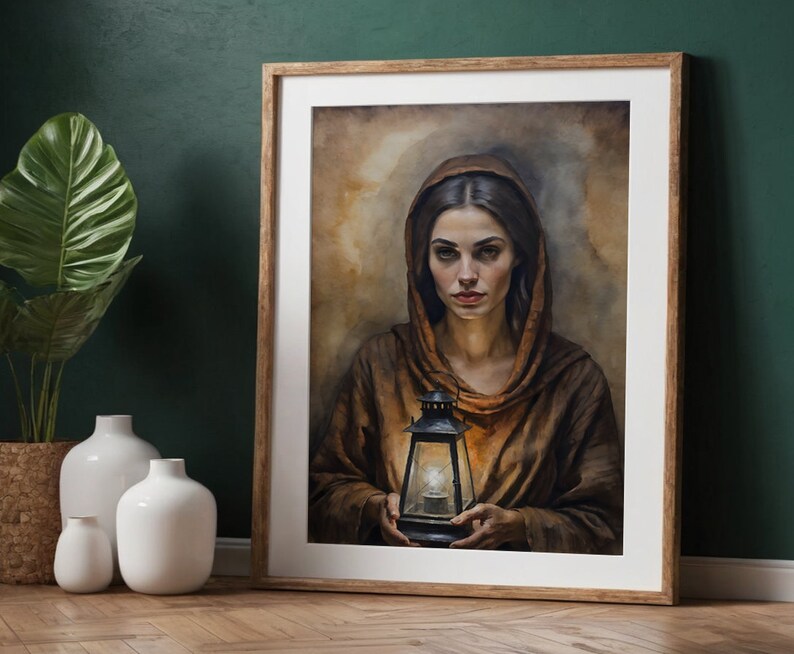 Printable Wall Art Ana Maria Oil Painting Style Portrait Digital Artwork Exclusive Vintage Style Digital Print Royal Resonance zdjęcie 6