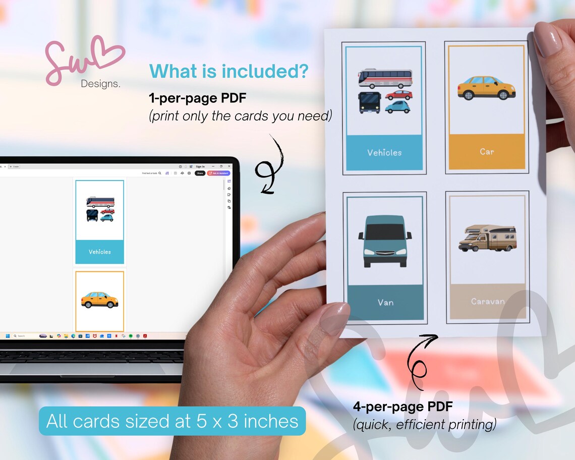 Printable Vehicles Flash Cards for Kids | Educational Preschool ...