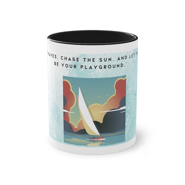 Perfect Coffee Mug For Sailor | Cruiser Mug | Nautical Gifts |  Sailing boat|