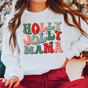 Holly Jolly Mama SVG | PNG | Holly Jolly Svg | Jolly Mama Svg | Christmas Vibes Svg | Mama And Mini Christmas sublimation designs downloads