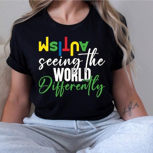 Autism Seeing the World Differently, SVG PNG EPS, Silhouette svg, Inspirational, Autism Awareness Png, Cricut, Silhouette  Design Download