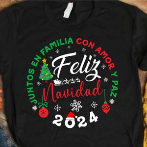 Feliz Navidad T-Shirt | Stylish Spanish Christmas Tee | Trendy Holiday SVG Download Feliz Navidad Graphic Tee | Fun Spanish Christmas Shirt