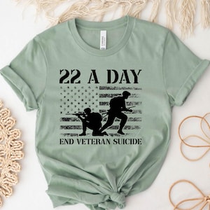 22 Veterans a Day End Veteran Suicide Svg, Veteran T Shirt Png, File Instant Download, Us Veteran T-Shirt Design, Military Veteran Png