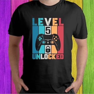 Level 5 Unlocked Birthday SVG, 5 years Old Gamer Shirt Svg, Funny Kids Gamer Svg, 5th Birthday Boy Gamer Svg, Digital File For Cricut svg