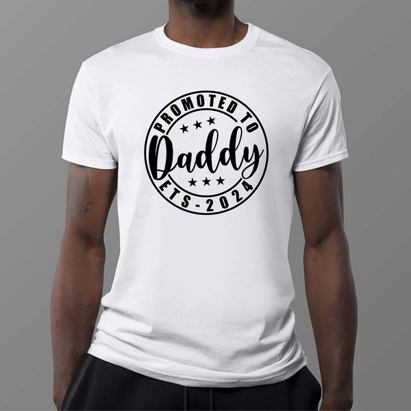 Promoted To Daddy EST.2024 SVG PNG, Fathers Day Svg, Daddy Est 2024 Svg, Dad Svg, Dad Tshirt Svg ,Cut File for Cricut, Silhouette