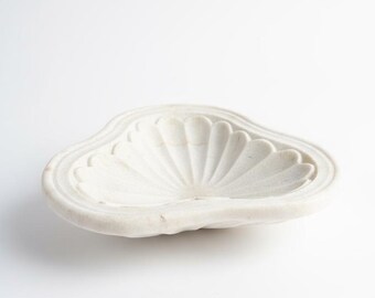 Handcarved Marble Bowl with Floating Candles and Rose Petals Centerpiece
