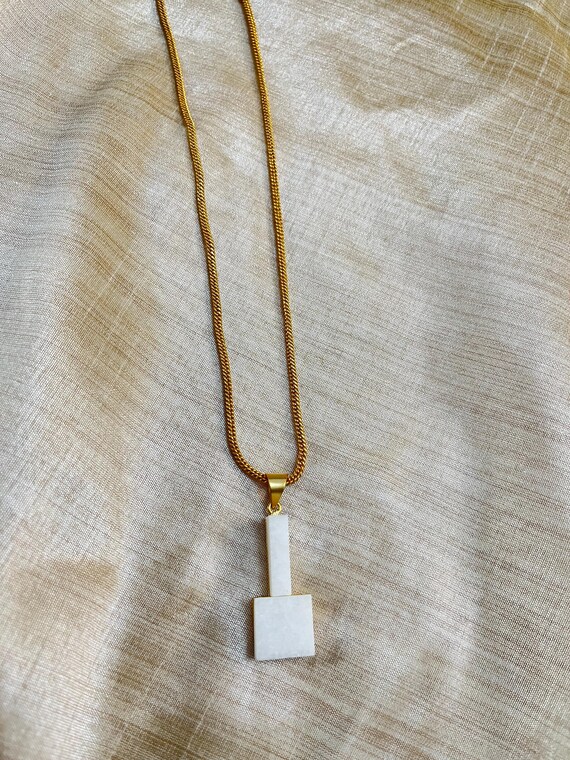 幾何学模様 ゴールドネックレス(チェーン付きペンダント) ジオメトリー