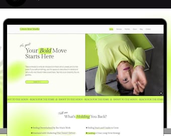 Green Neon Squarespace Template: Virtual Assistant, Business Coach Website