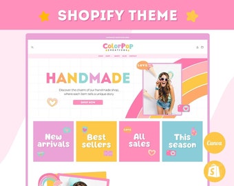 Tema de Shopify Arcoíris Pastel: Diseño web divertido
