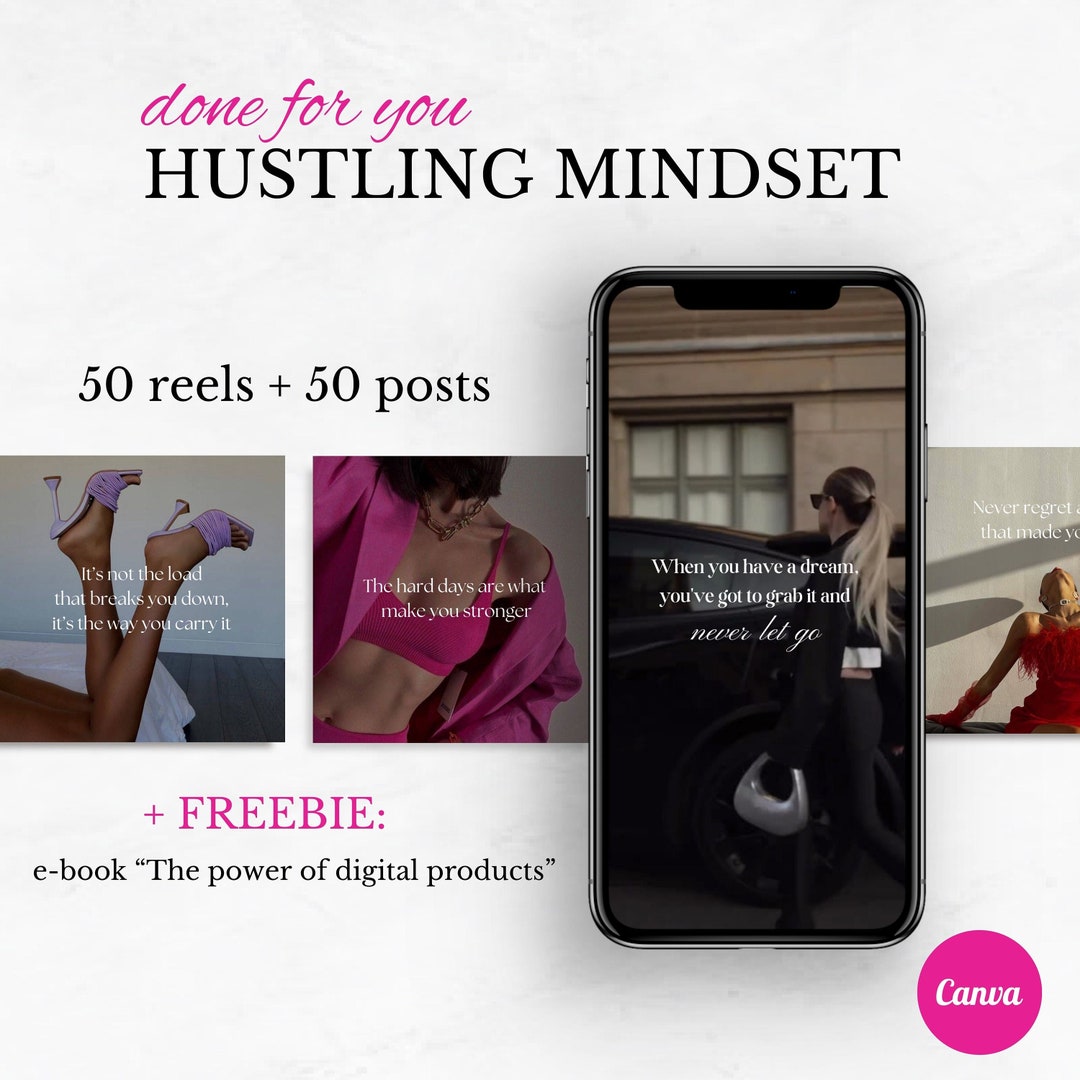 Hustling Motivational Mindset Woman Reels and Posts | Luxury Faceless ...