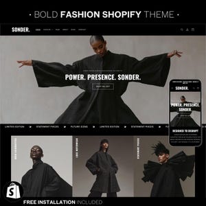 Bold Shopify Theme | Fashion Shopify Theme | Shopify Clothing Template | Website Design Template | Modern Shopify Boutique | Fashion Store