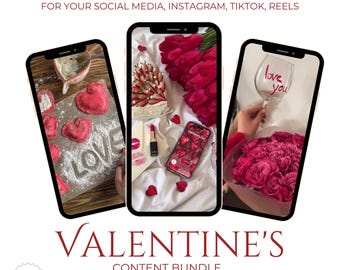 Valentine's Video & Photo Bundle: Social Media Content (Digital Download)
