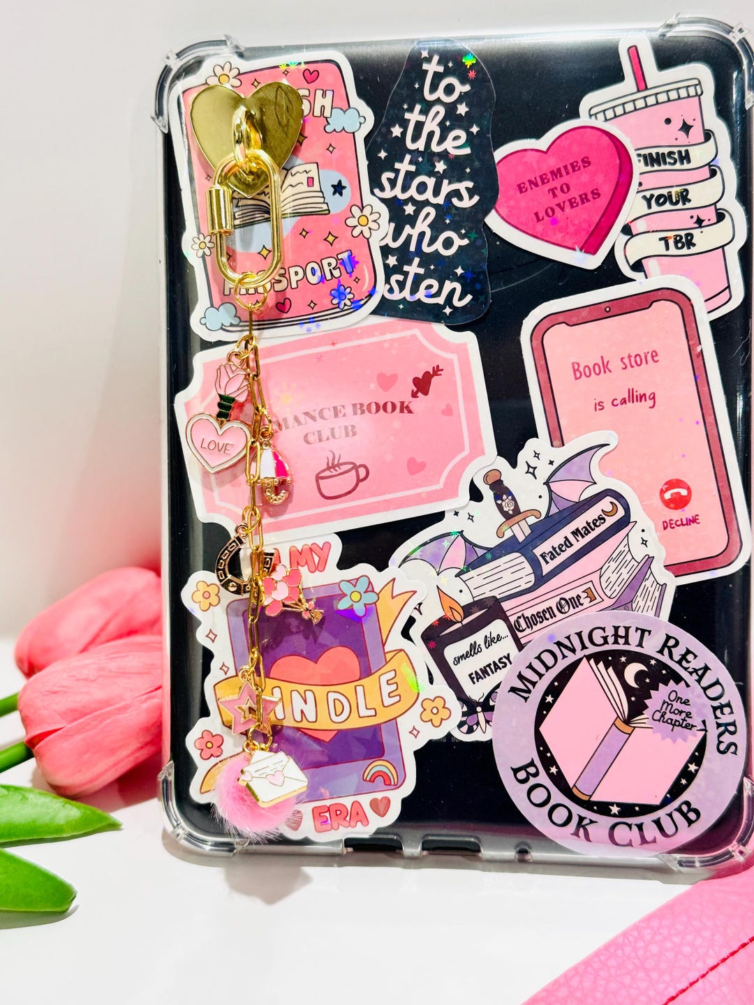 Bracelet à breloques Kindle : chaîne livresque personnalisée avec 5-7 breloques - Etsy France