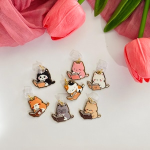 Bookish Cats Kindle Dust Plug| Kindle Charm | Dust Plug | Phone Charm | Usbc / USB-C |Kindle Accessories Charm |