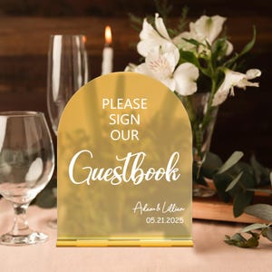 Letrero de acrílico dorado - Letrero "In Loving Memory" - Decoración de bodas - Letreros de boda - Letrero de libro de visitas - Letrero de tarjetas y obsequios - Decoración de recepción