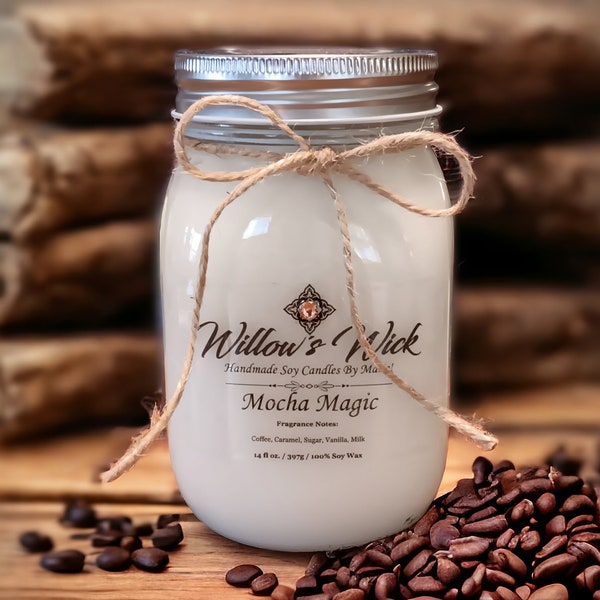 Mocha Magic Scented Soy Candle - Rich Coffee Aroma | Handcrafted Candle