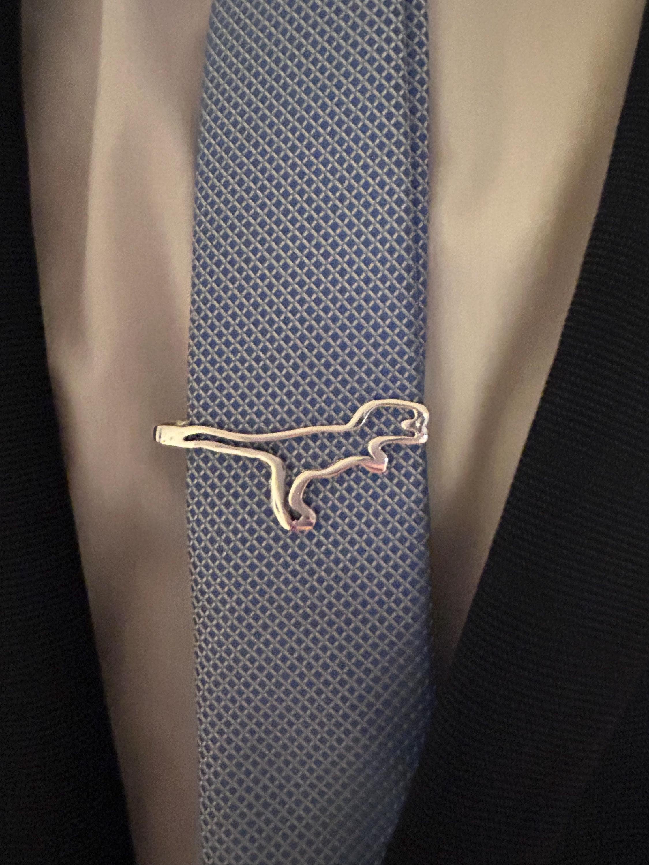 ハンドメイド925スターリングシルバー恐竜ネクタイピン：ラプターT-Rex
