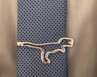 ハンドメイド925スターリングシルバー恐竜ネクタイピン：ラプターT-Rex