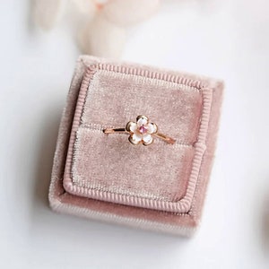 Sakura Ring, Cherry Blossom Ring, 18K Rose Gold Plated, Gift For Her, Fine Jewelry, Jewelry Charm