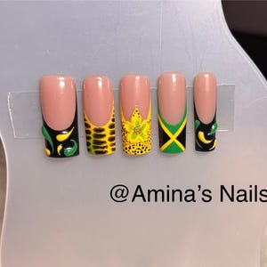 Jamaica Nails | Jamaica Flag Nails