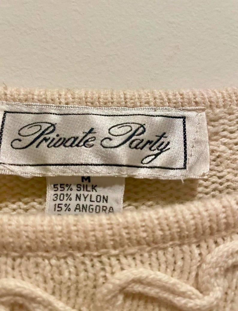 80s Vintage Private Party Sweater (silk, Angora, Nylon) M - Etsy