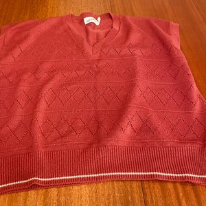 Vintage 1990s Rejoice Burgundy Sweater Vest … Sooo Dope