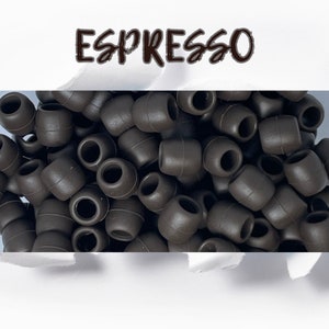 Silicone Hair Beads in the color Espresso