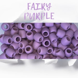 Silicone Hair Beads in the color Fairy Purple