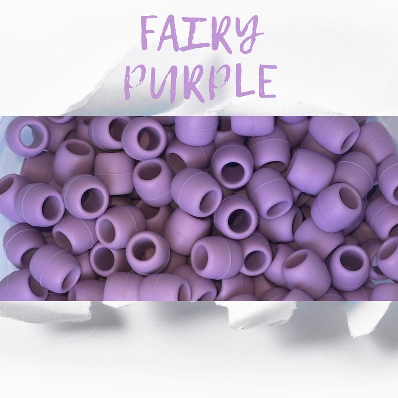 Silicone Hair Beads in the color Fairy Purple