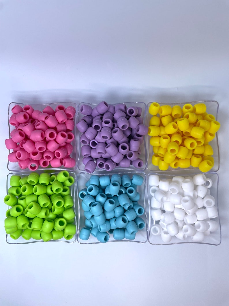 150 Multi Color Bundle Silicone Hair Beads, Hair beads, Custom color hair beads, Customizable hair beads, hair beads. image 2