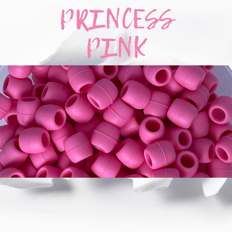 Silicone Hair Beads in the color Princess Pink