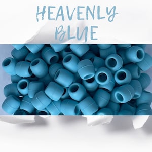 Silicone Hair Beads in the color Heaven Blue